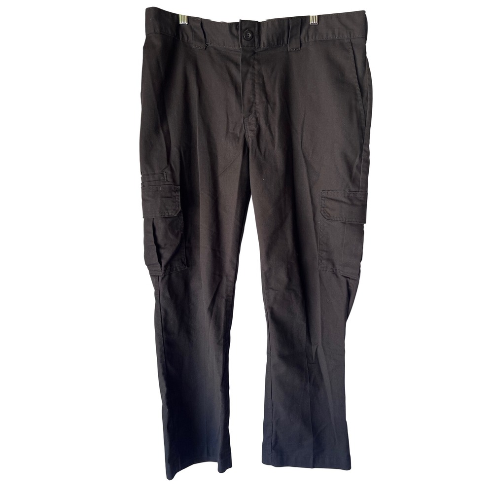 Dickies Flex Regular Fit Cargo Pants Mens 38x30 Black Straight Leg Utility